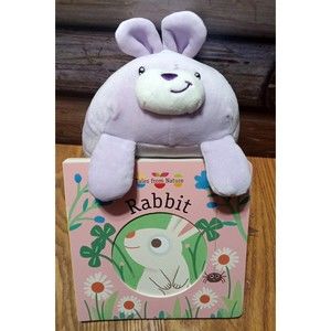 Purple Plush Poppy Pal Bunny & Children’s Board Book Tales from Nature - RABBIT